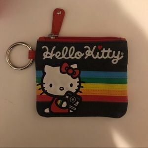 Hello Kitty photo rainbow design coin purse